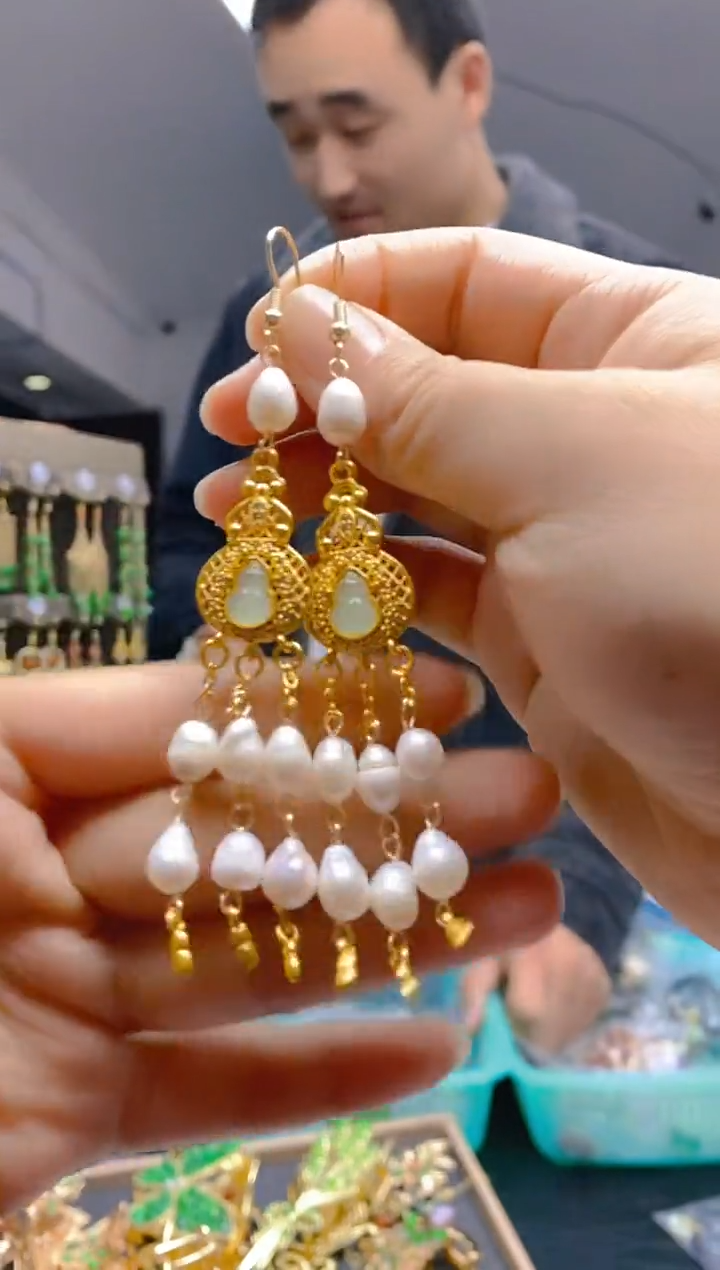 【闪购商品】淡水珍珠耳饰合金0113珍珠饰品