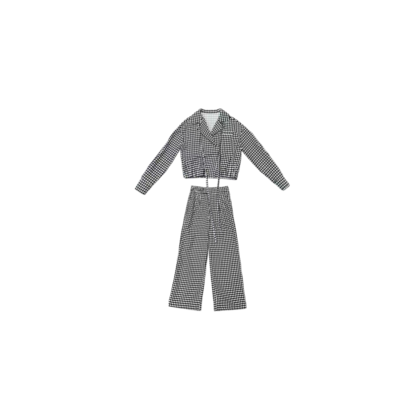 冰心推荐【黑白格套装】时尚套装
