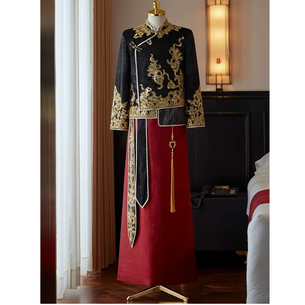 秀禾服男装2025新款中式结婚新娘敬酒服汉服男高品质结婚礼服婚服