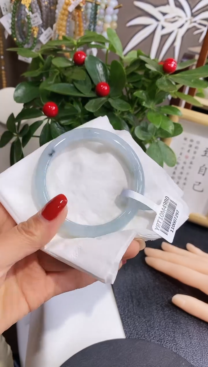 【闪购商品】翡翠手镯未镶嵌161蓝花5657/12.1*7.9