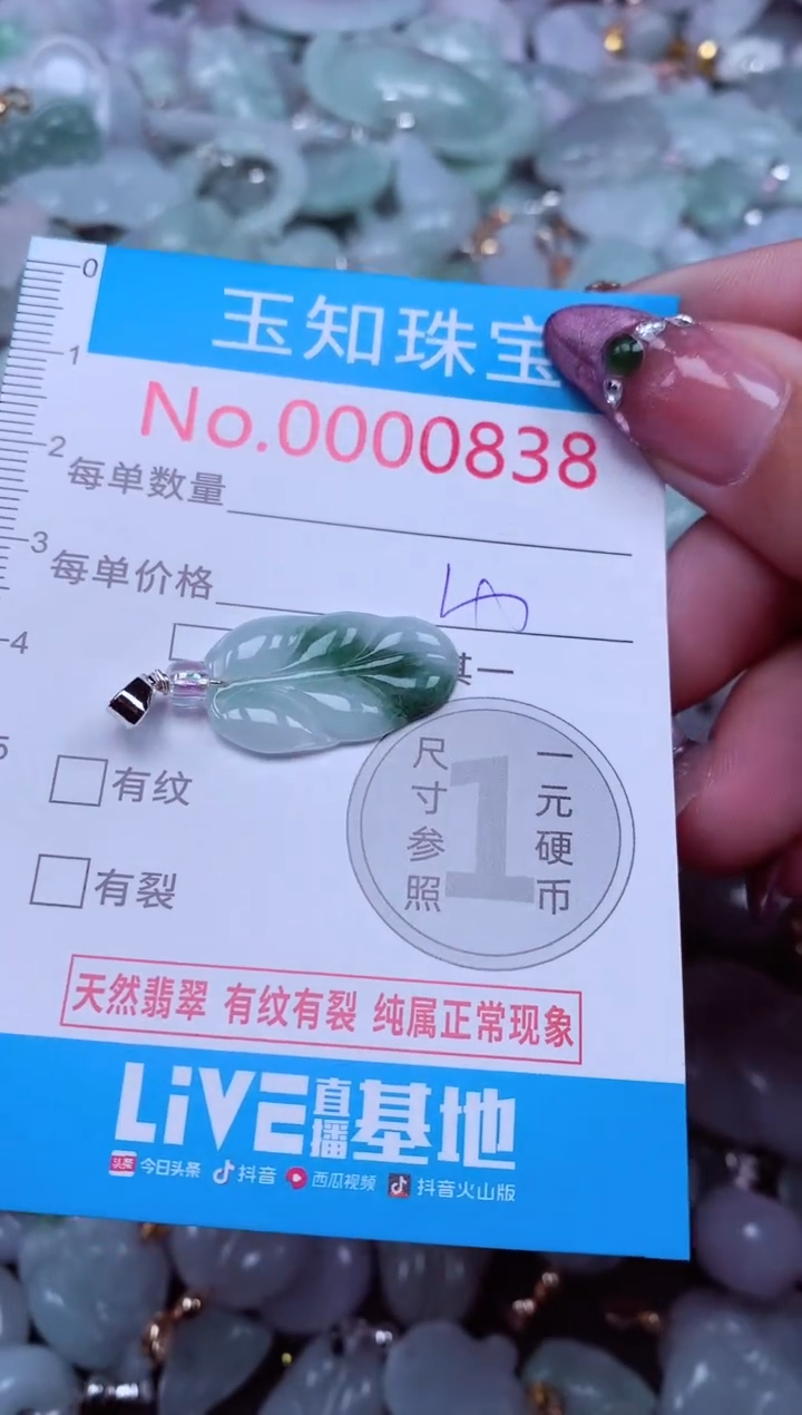 吊坠(不含链)未镶嵌翡翠838