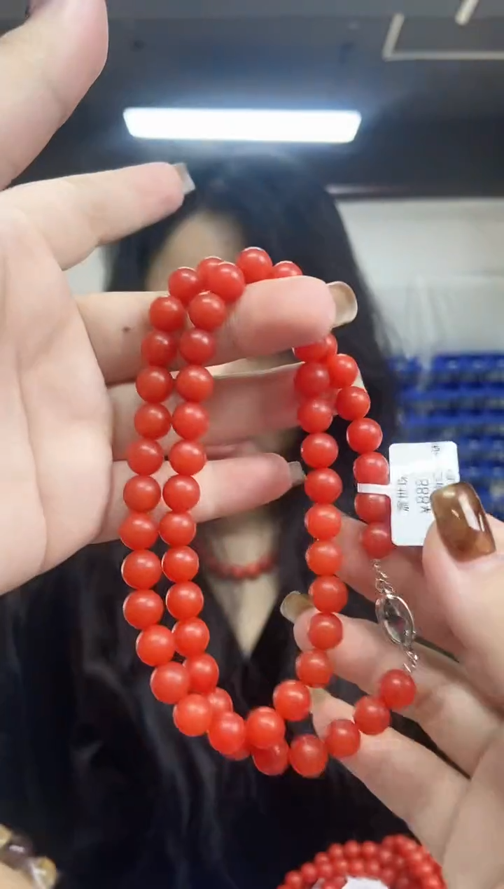 【闪购商品】南红玛瑙项链未镶嵌多样性发其一颜色微差