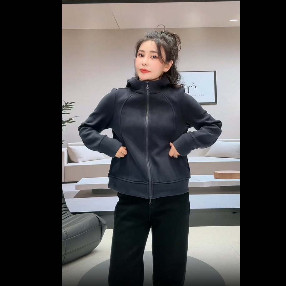 【清仓不加单】臻品羊绒连帽上衣6815