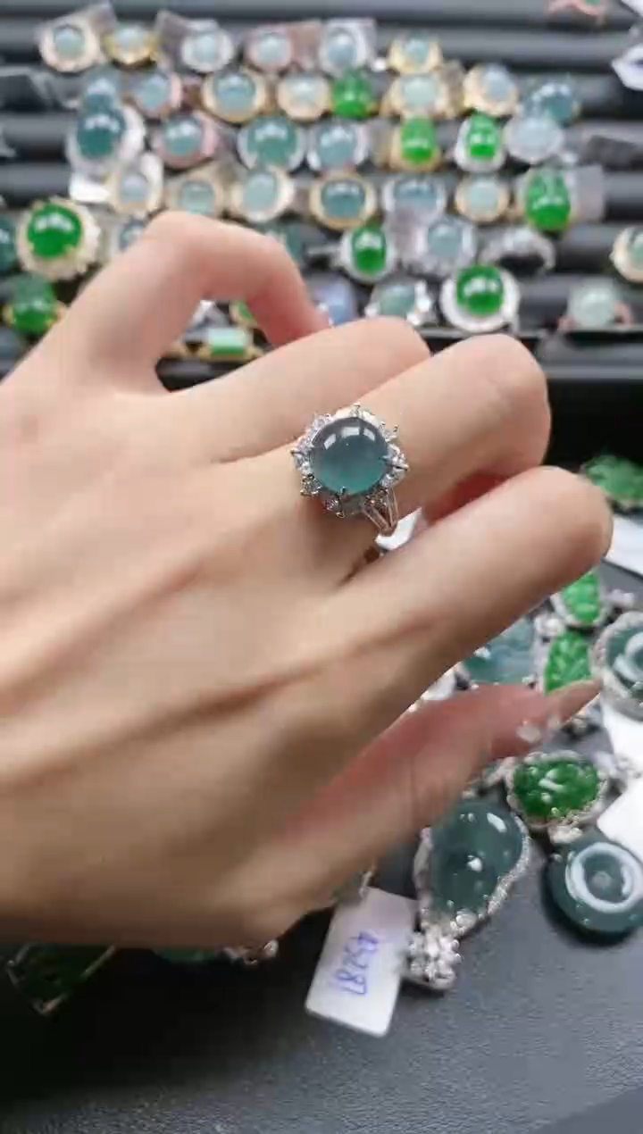 【闪购商品】翡翠戒指银S925镶嵌51511