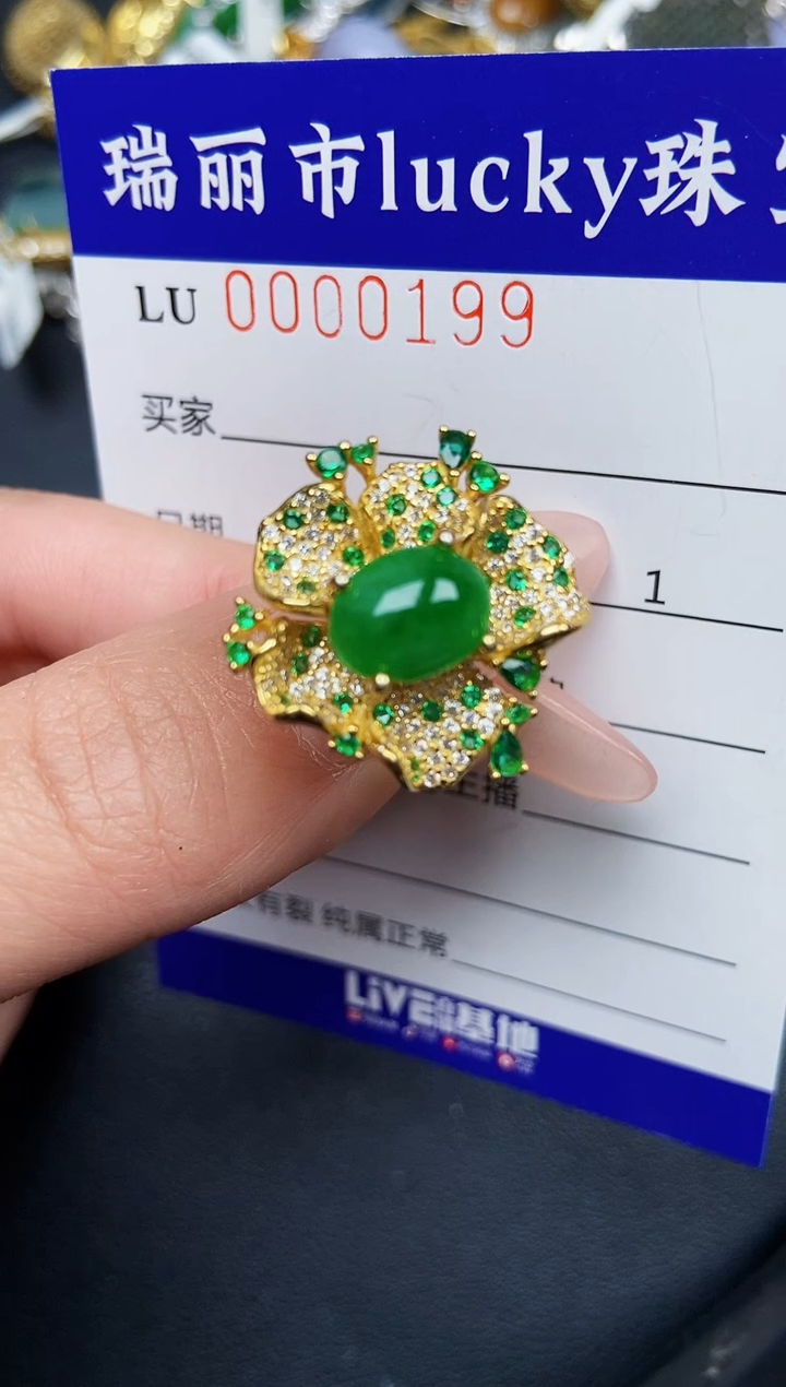 【闪购商品】翡翠颈饰银S925镶嵌0199