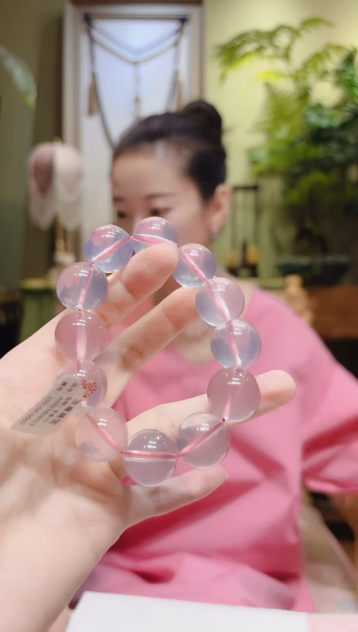 【闪购商品】水晶手串未镶嵌粉水晶手串16.9