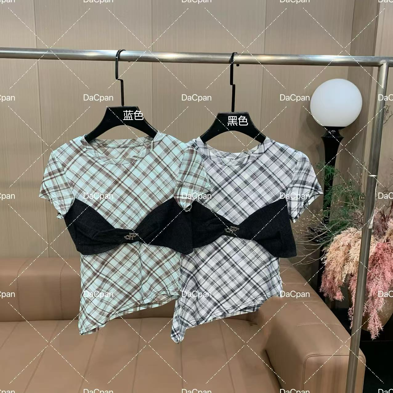 DACPAN-“格子时代”斜边假两件格子上衣 2025/盼·PP 86027