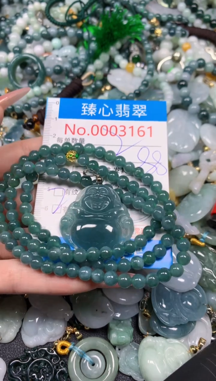 【闪购商品】翡翠颈饰未镶嵌含绳0003161