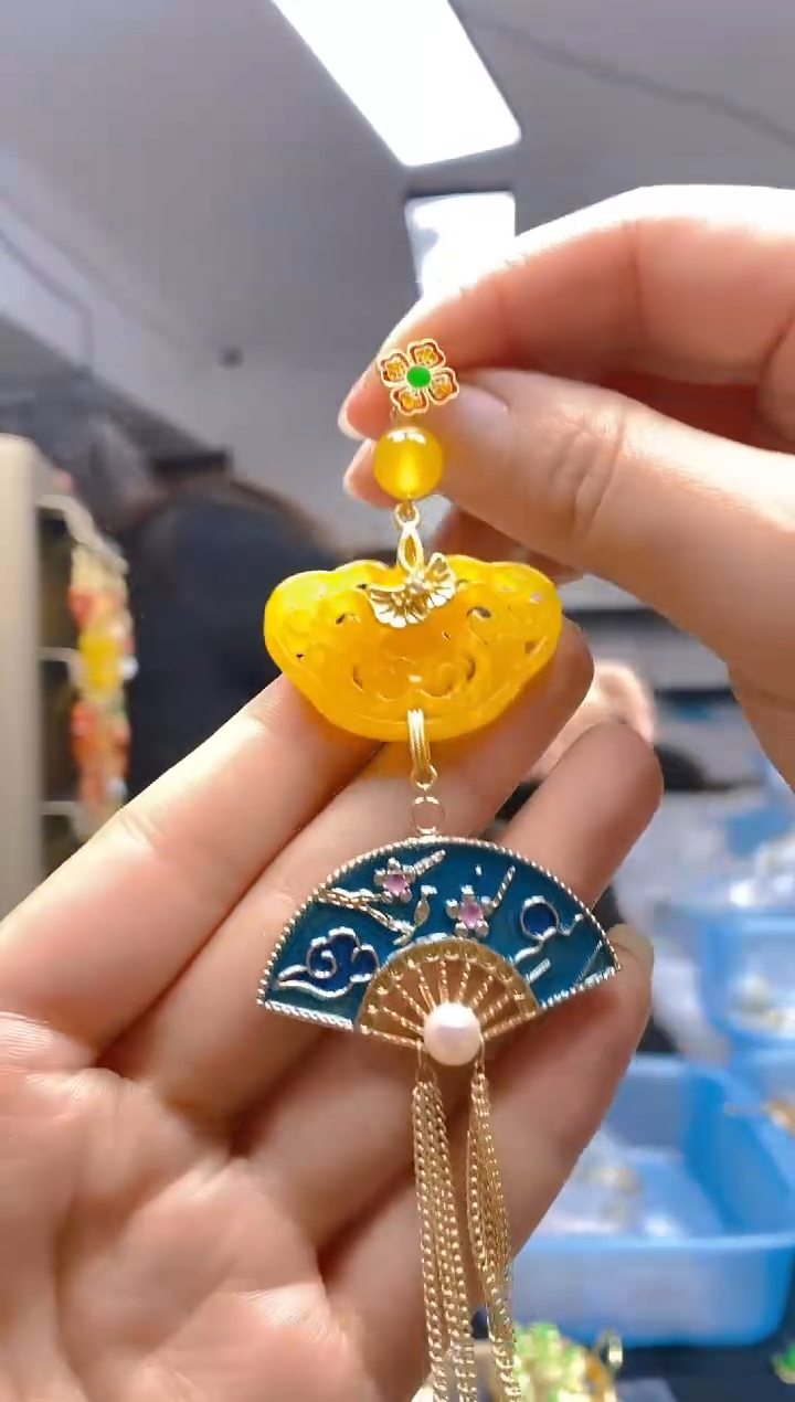 【闪购商品】翡翠耳饰合金621翡翠压襟