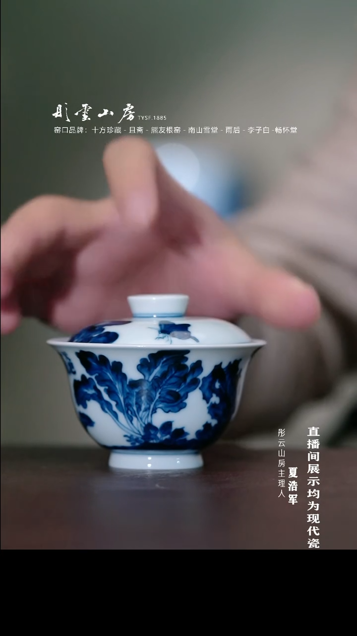 摆件十方雨后 百财盖碗