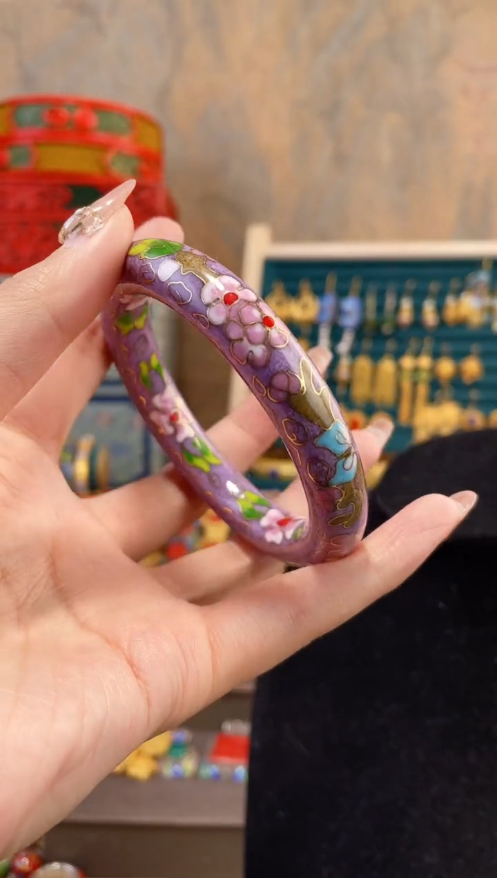 【闪购商品】非遗景泰蓝镯子紫色