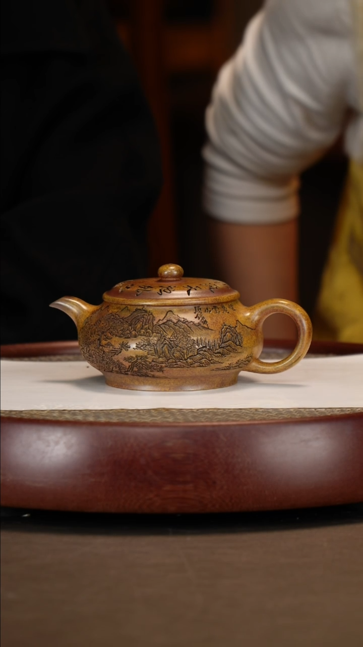 【闪购商品】紫砂茶壶虎皮金砂明炉+锡洲300c+十二生肖杯