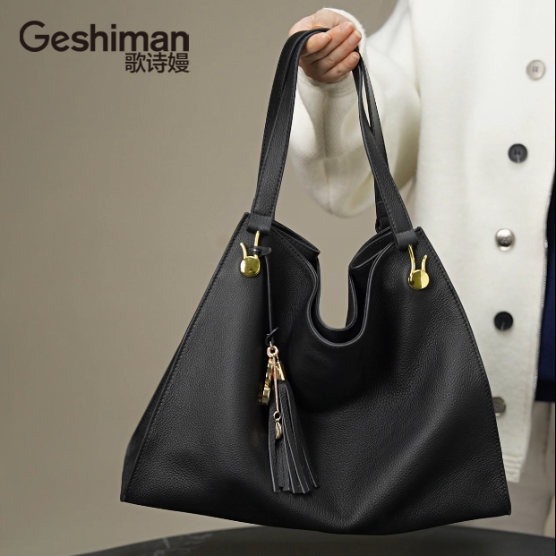 轻奢休闲百搭手拎包质感牛皮肩包女士气质通勤潮流时尚单肩托特包