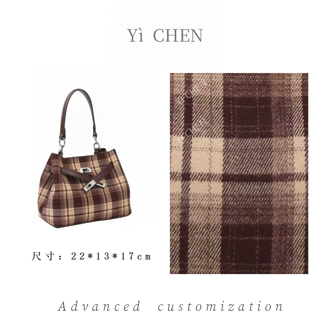 【Yì CHEN】BF-66719-布格咖色 简约时尚女士新款轻奢单肩斜跨包