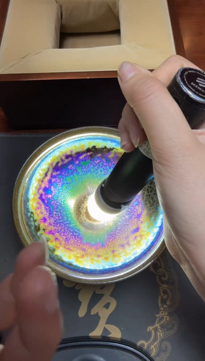 茶盏黄宝庆七彩蓼冷汁点茶器75