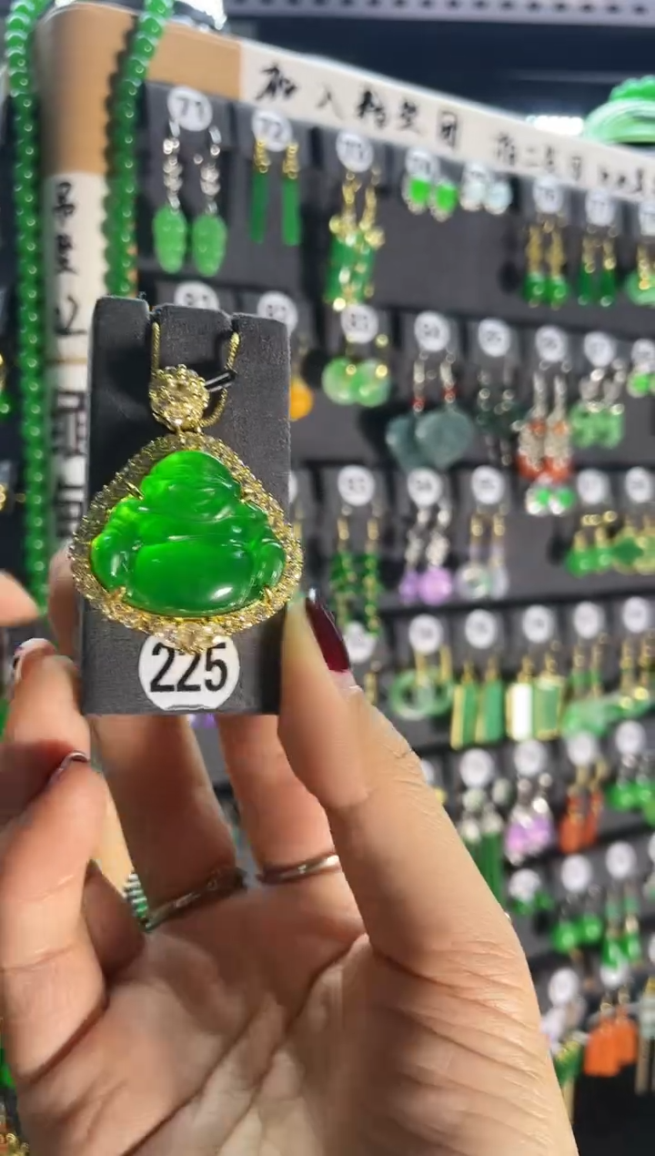 【闪购商品】翡翠耳饰银S925镶嵌225..