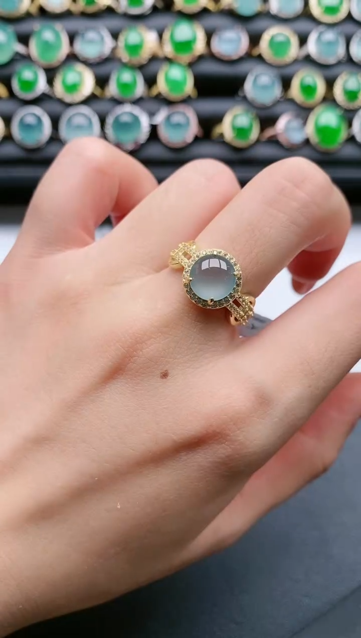 【闪购商品】翡翠戒指银S925镶嵌1111111111