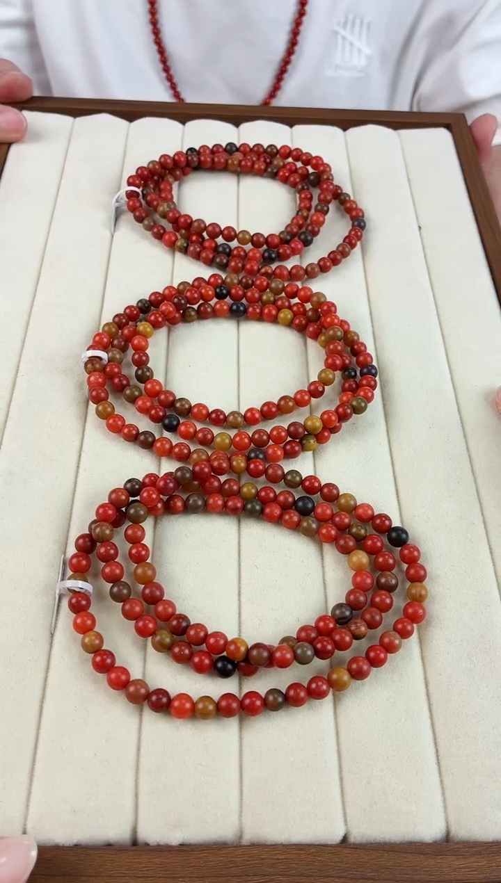 未镶嵌包浆多圈6+南红玛瑙（多样式发其一）