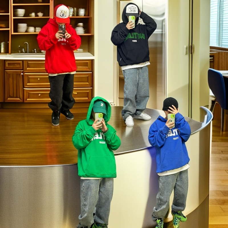 2025年新款重磅纯黑色牛仔裤 男女同款