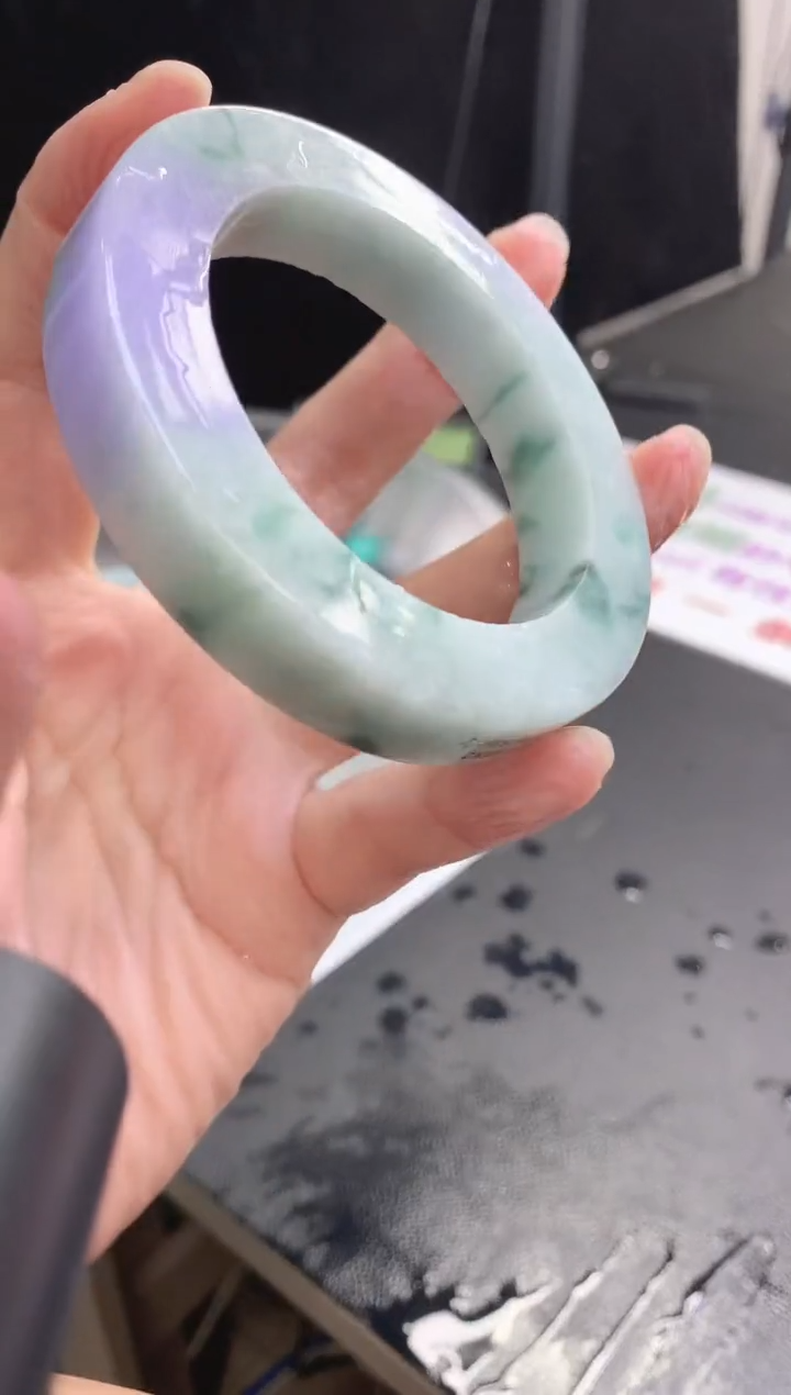 【闪购商品】定制翡翠手镯未镶嵌60  55-63正