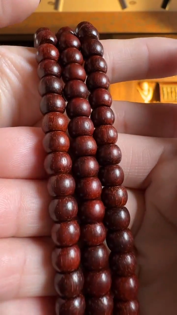 【闪购商品】檀香紫檀（小叶紫檀）108颗多圈琴料 8mm圆珠
