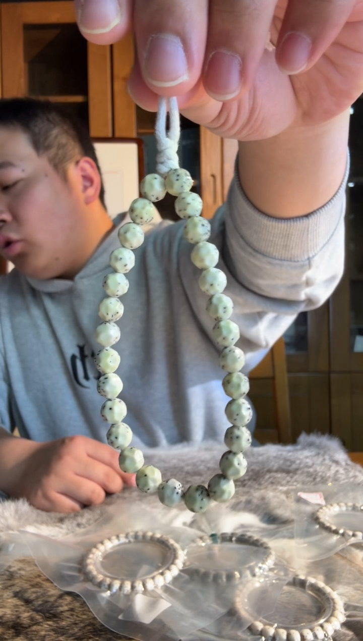 手串星月菩提骨瓷白8改无相手持