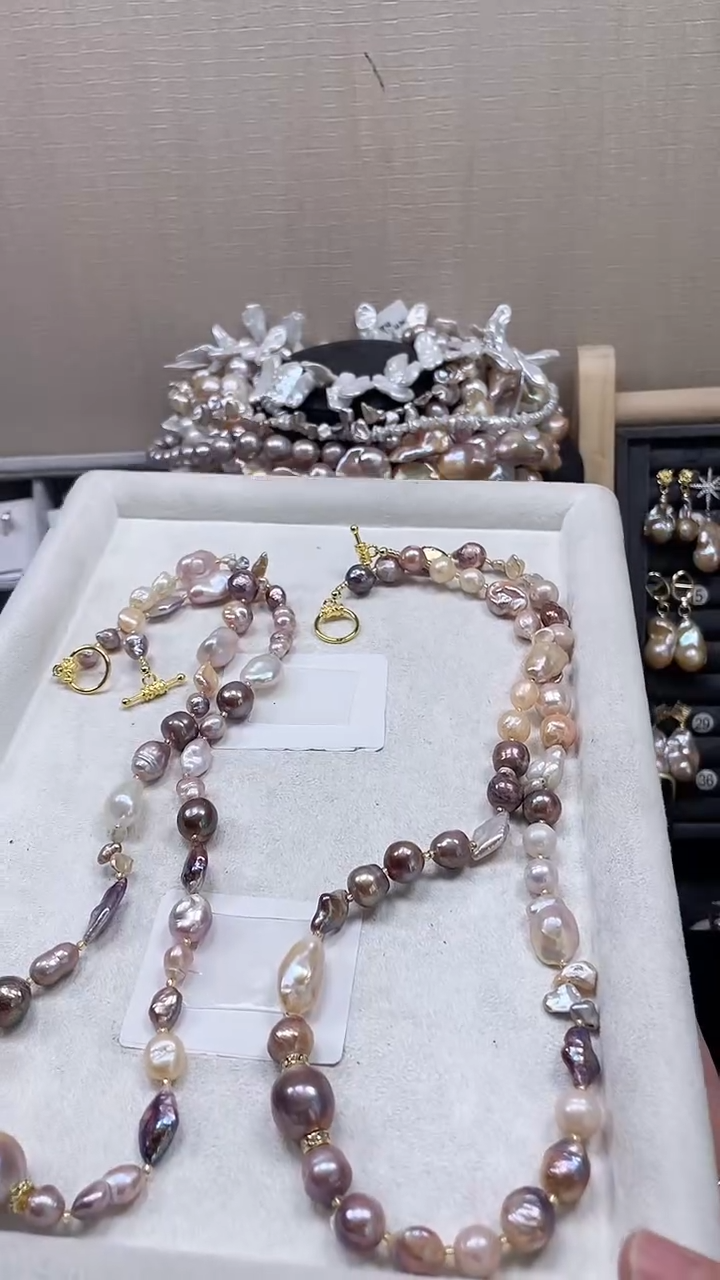 未镶嵌毛衣链淡水珍珠【纯恬饰品】（多样性发货发一）