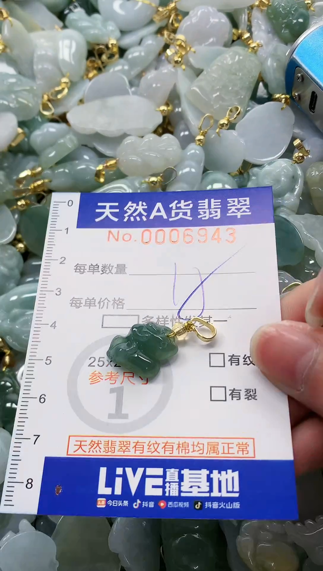 颈饰未镶嵌翡翠纯天然a货翡翠