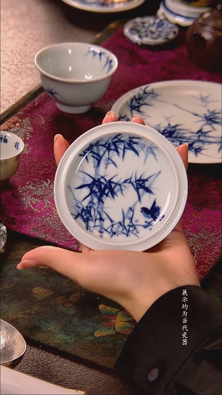 厚力煊竹影麻雀小杯垫 随机