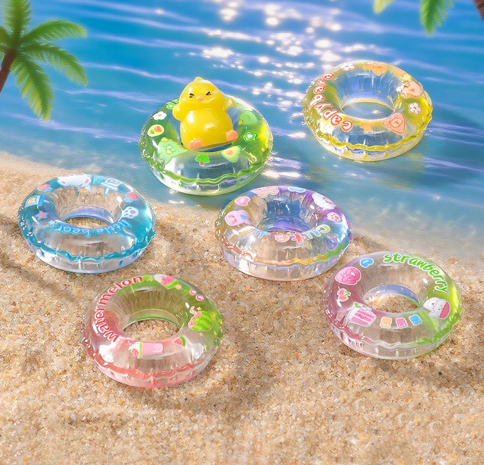 【许愿+对碰】夜光渐变可爱游泳圈DIY装饰摆件