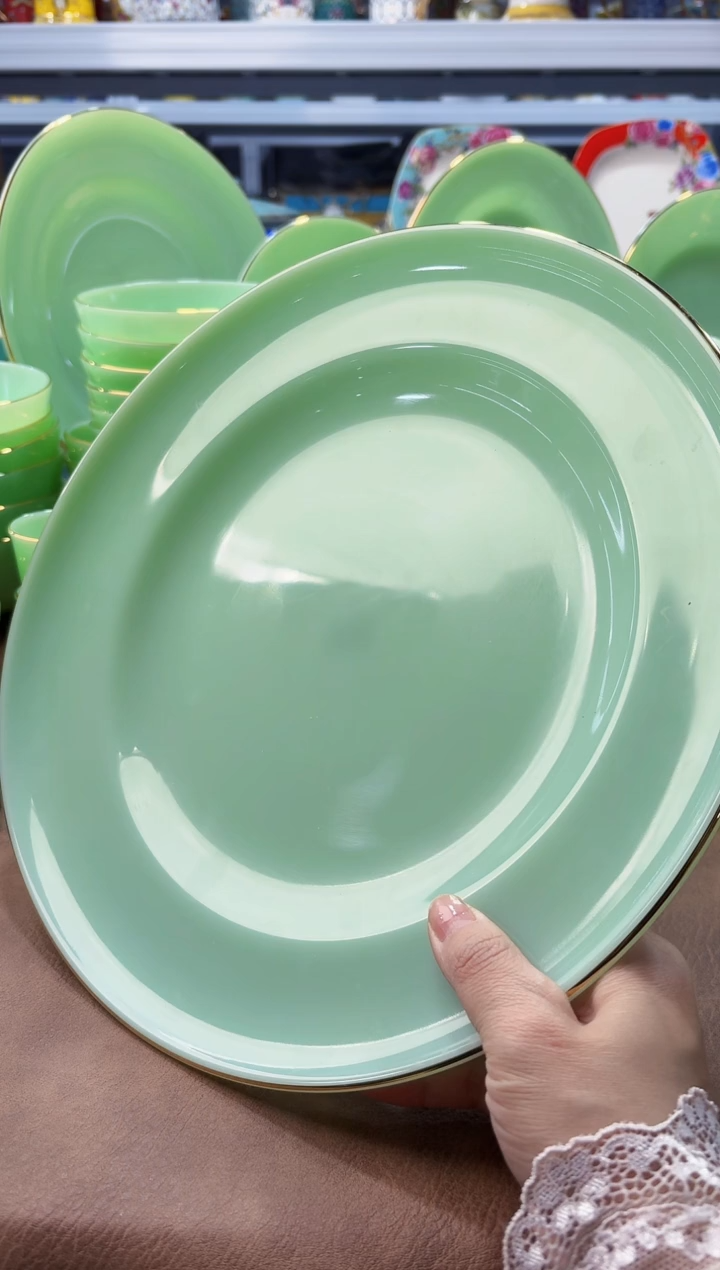 玉瓷14英寸平盘1个景德镇陶瓷