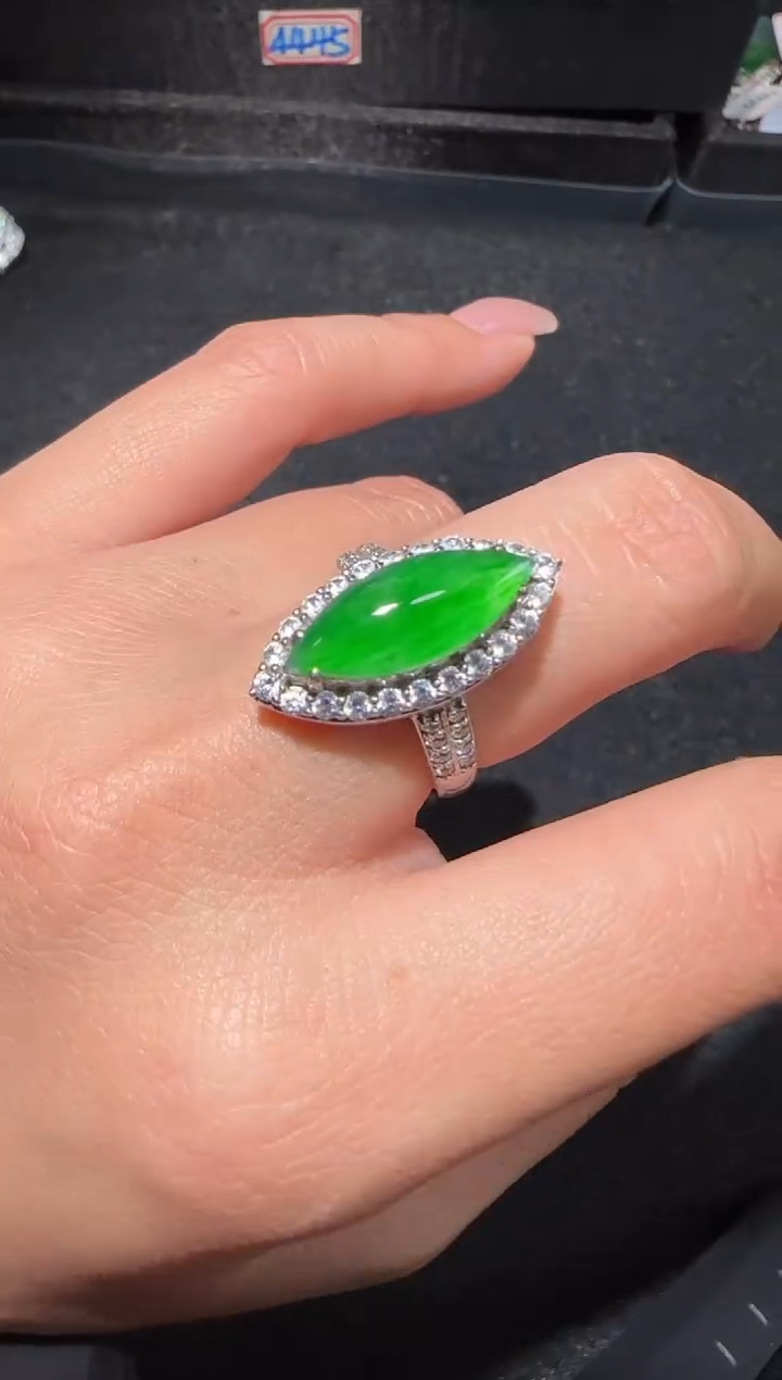 【闪购商品】翡翠戒指银S925镶嵌多样性发货拍一发一