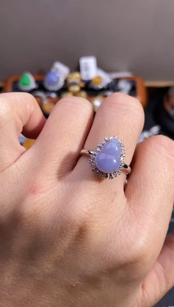 【闪购商品】翡翠戒指18K金镶嵌戒指