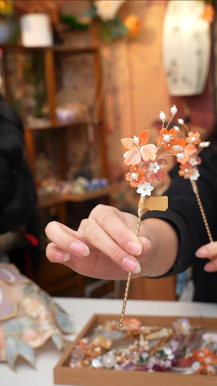 铜合金无锦簪阁非遗发钗孤孤