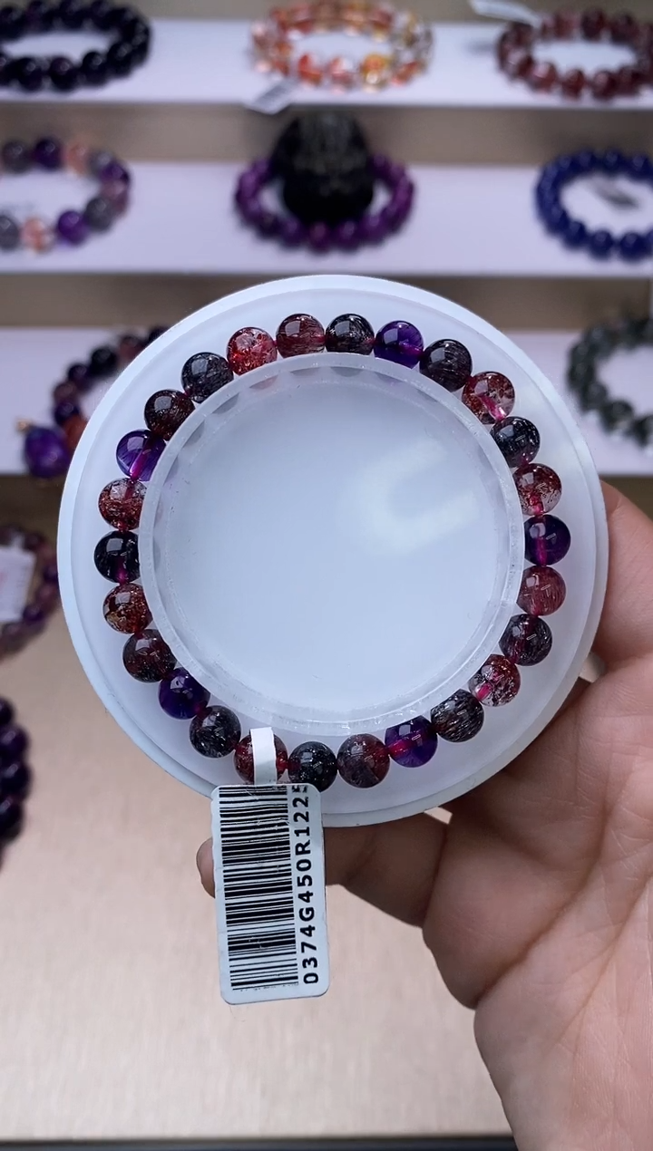 【闪购商品】水晶手链未镶嵌黑加仑超七7m+