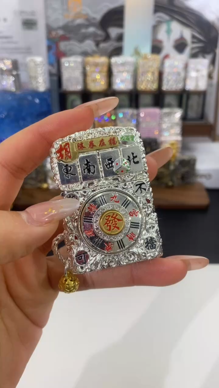 铜ZIPPO麻将把把壶带礼盒