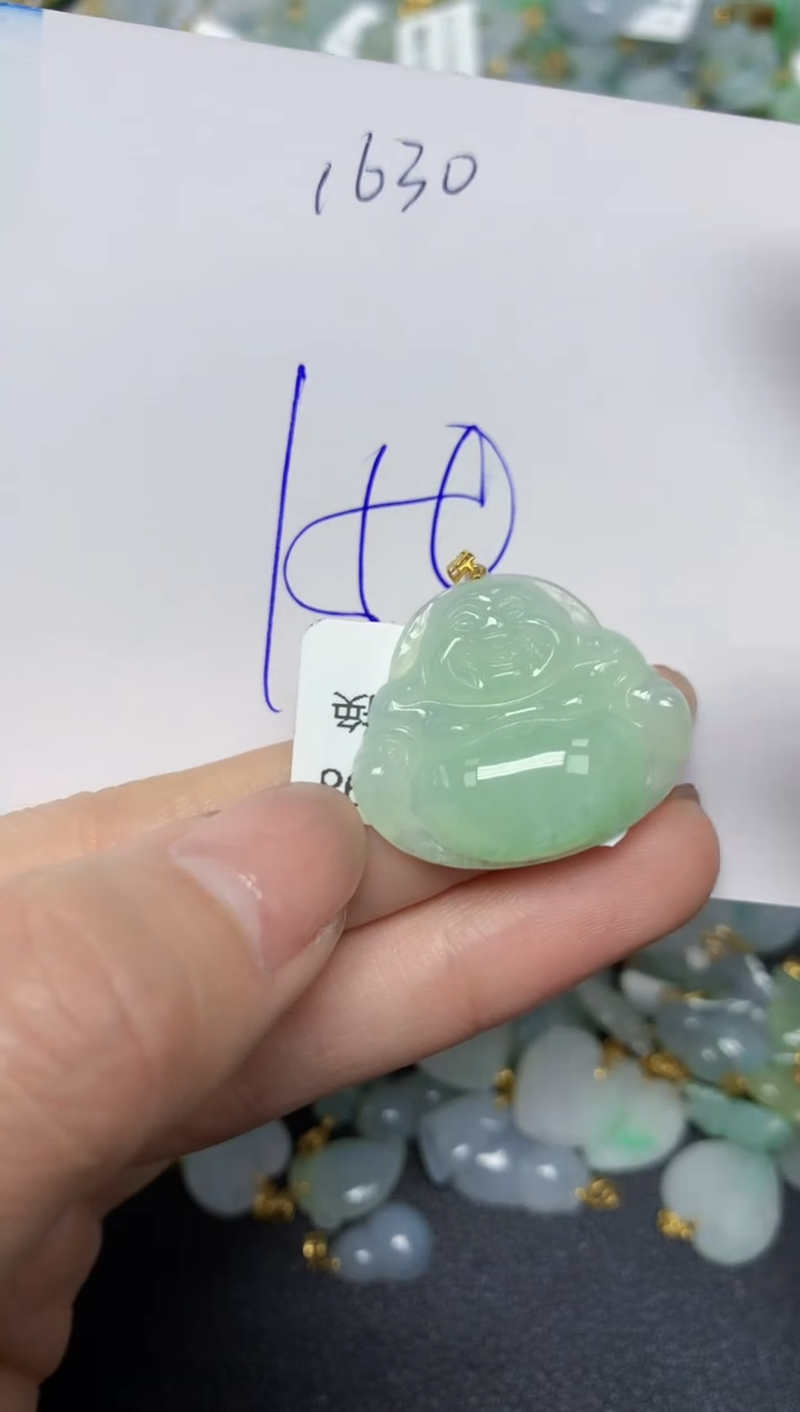 【闪购商品】翡翠颈饰18K金镶嵌 天然翡翠A货