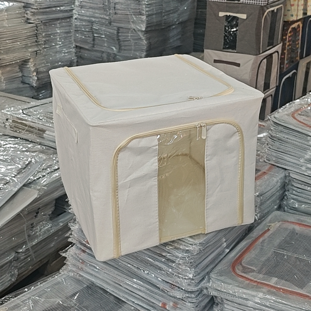 【帆布】52升家用折叠可水洗衣柜收纳箱衣服裤子整理储物盒折叠