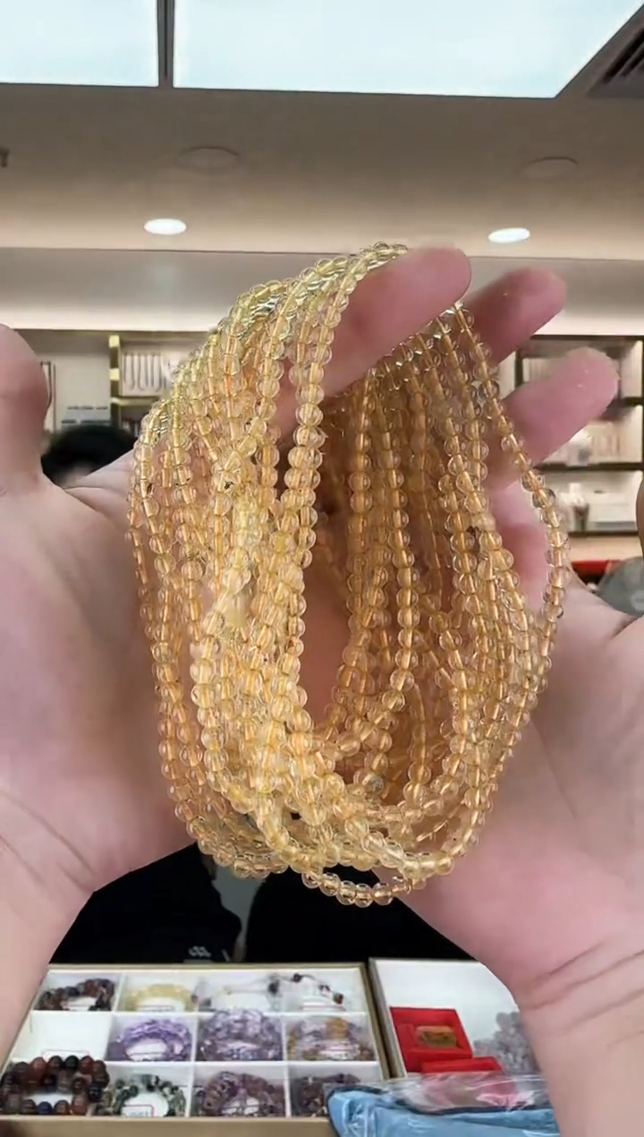 【闪购商品】水晶手链未镶嵌黄水晶多圈 多样性发一件