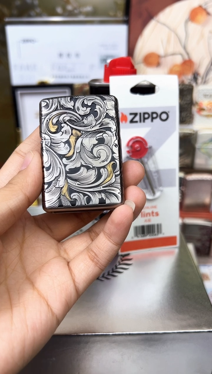 铜zippo错金银唐草