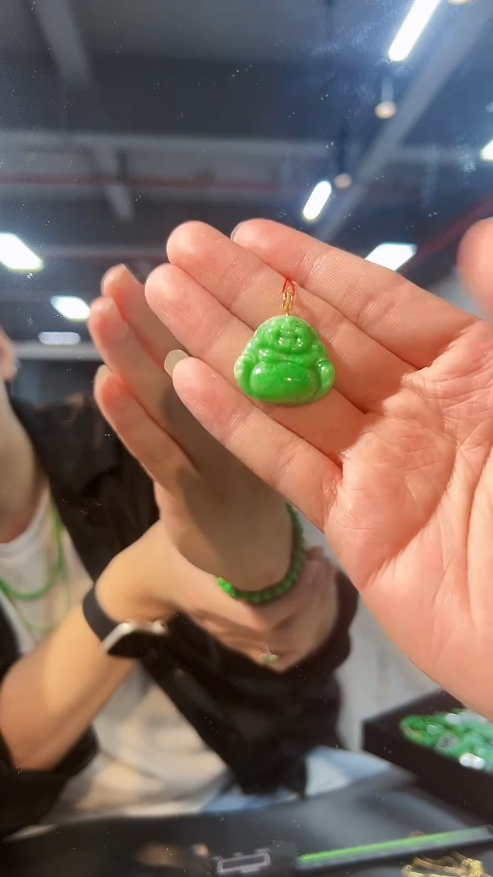 【闪购商品】翡翠颈饰18K金镶嵌缅料A货/支持复检/一件