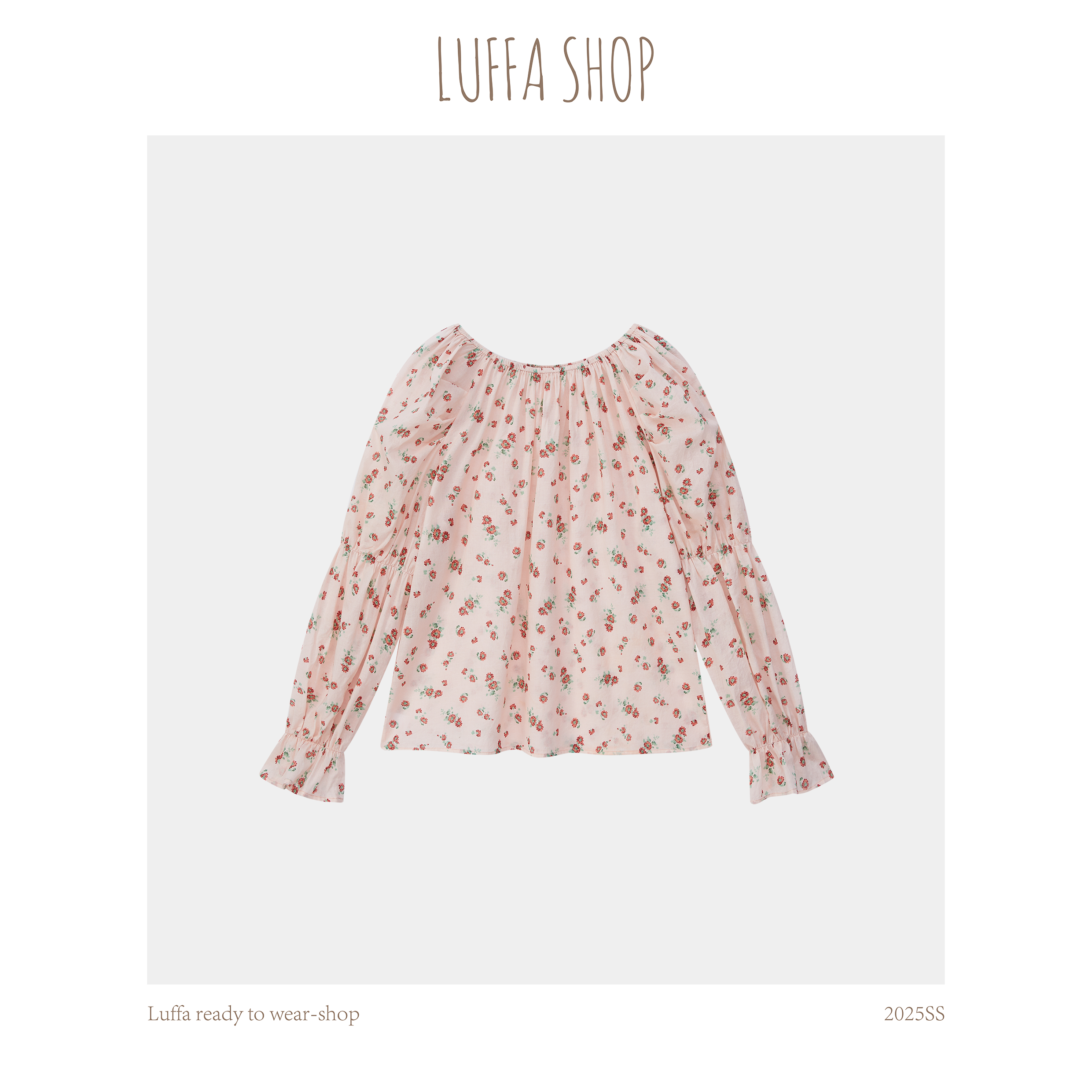 【Luffa shop】“花间叙”设计感花朵系碎花长袖防嗮上衣SY20250434