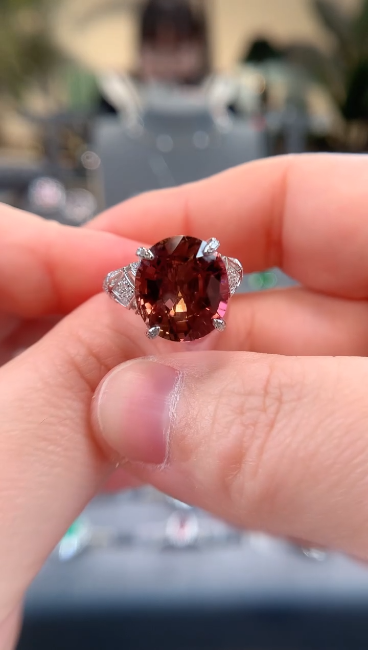 【闪购商品】碧玺戒指18K金镶嵌碧玺