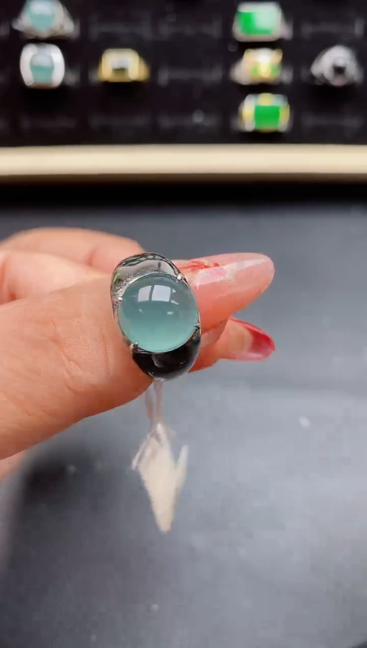 【闪购商品】翡翠戒指银S925镶嵌508550