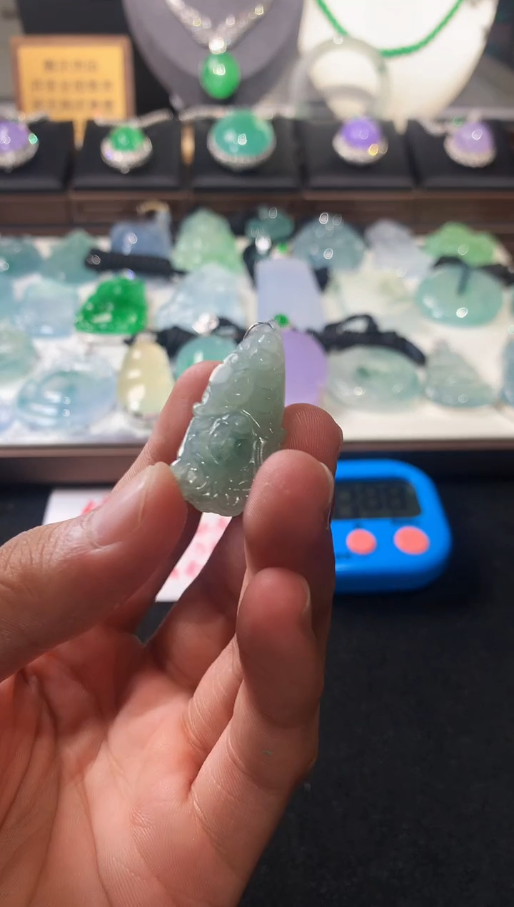 未镶嵌定制翡翠.***蓝  S毛货不退不换