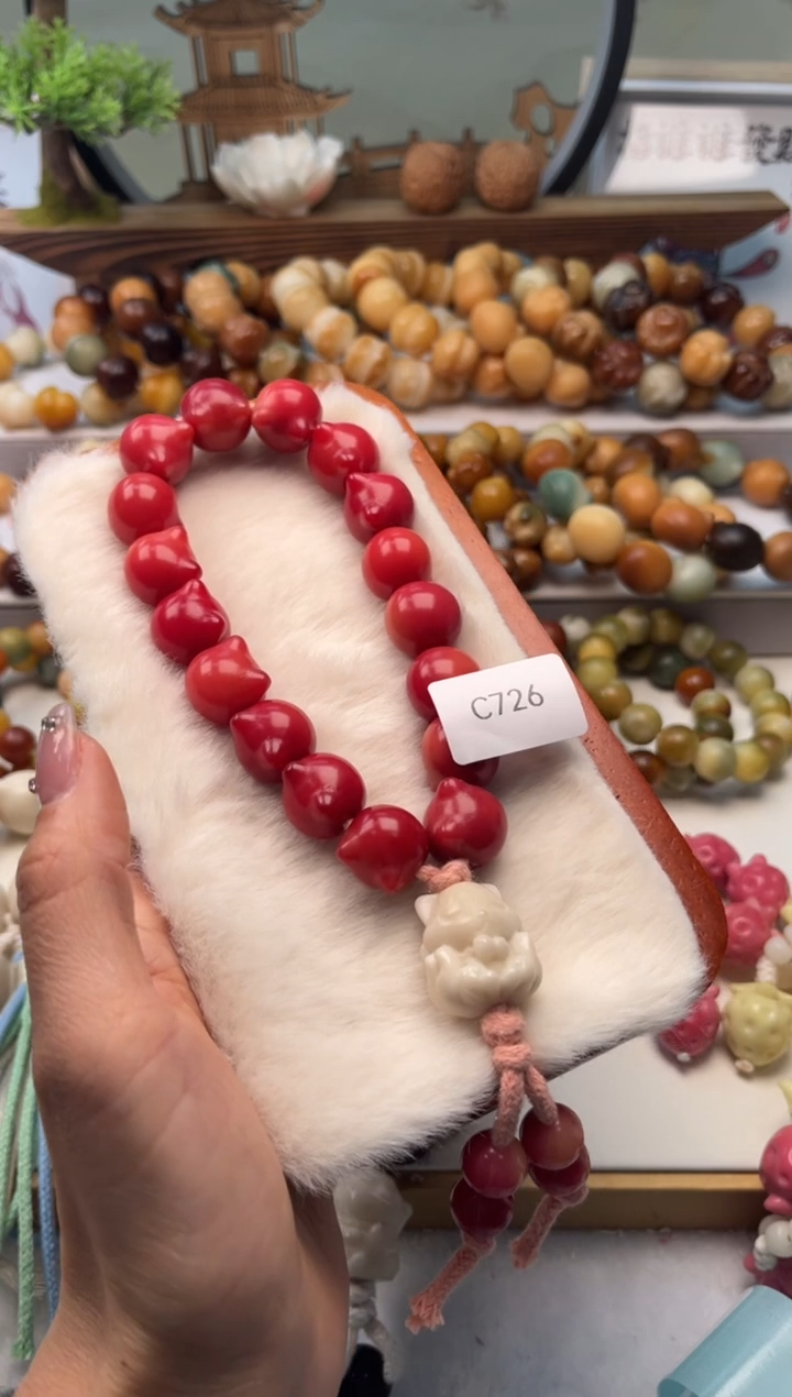 【闪购商品】菩提根/象牙果手串17+mm猫头手持一串通货C726