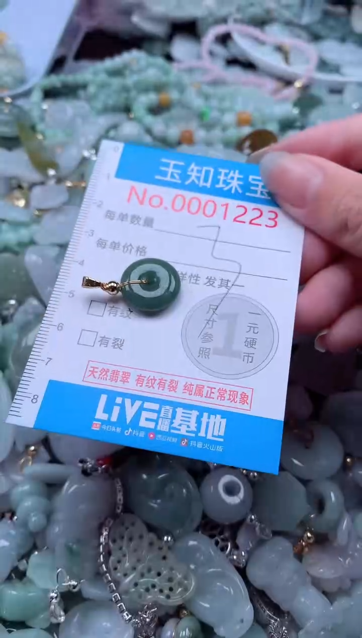 翡翠未镶嵌吊坠(不含链)1223