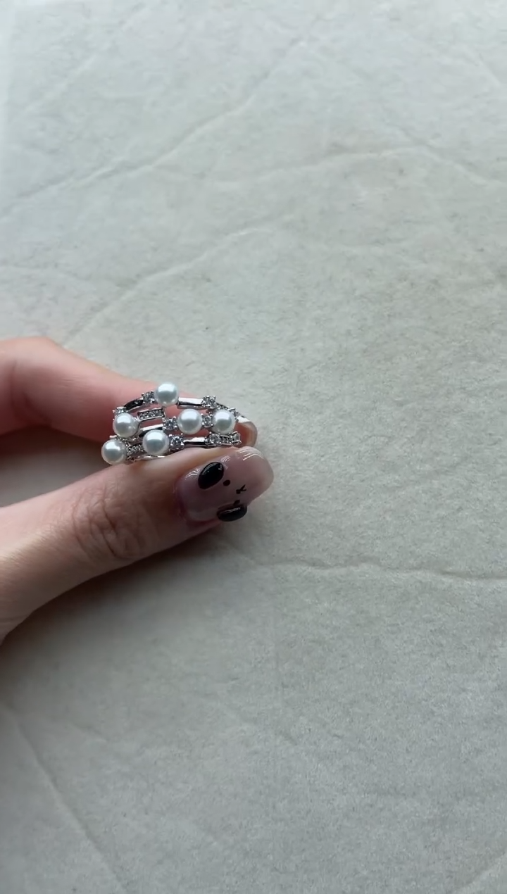 【闪购商品】淡水珍珠戒指银S925镶嵌28