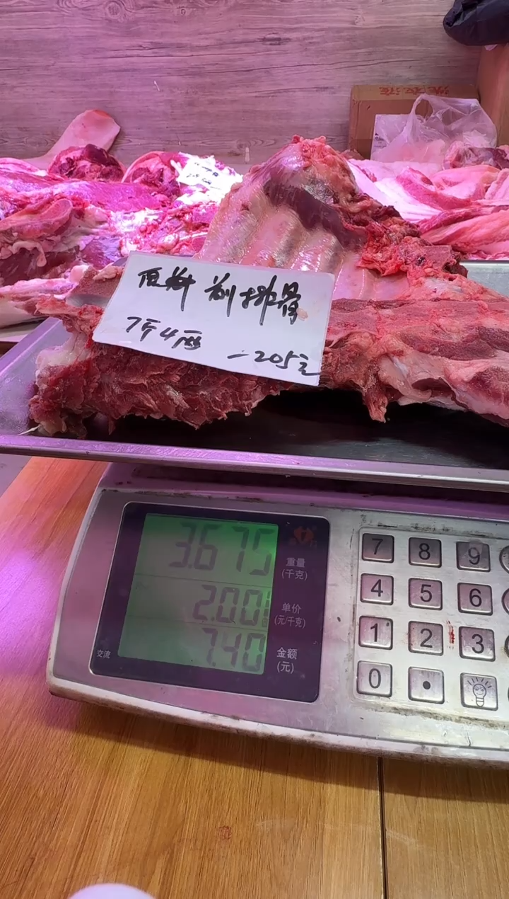 中国大陆20天食用农产品小**月前排骨