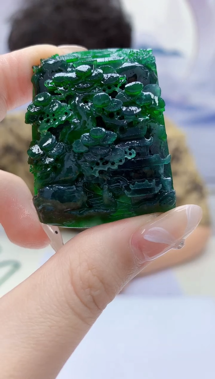 定制翡翠未镶嵌4688jw-毛货挂件157